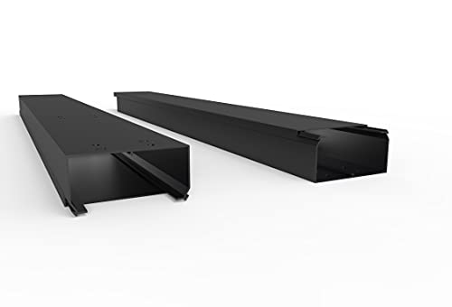 SCOS Smartcosat Kabelkanal schraubbar PVC Kunststoff, Aufputz Wand Kabelleiste, Kabelschacht, Elektro Kanal 120 x 60 x 2000 mm 5 Stück a 2 m B x H x L, Graphit Schwarz von SCOS Smartcosat