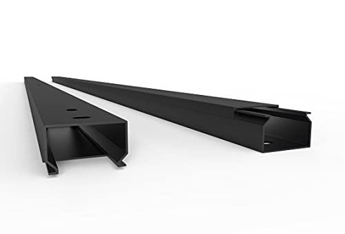 SCOS Smartcosat Kabelkanal schraubbar PVC Kunststoff, Aufputz Wand Montage Kabelleiste, Kabelschacht, Elektro Kanal 25 x 16 x 2000 mm 5 Stück a 2 m B x H x L, Graphit Schwarz von SCOS Smartcosat