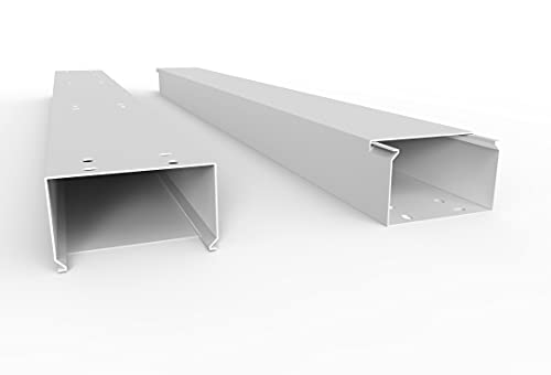 SCOS Smartcosat SCOSKK185 1 m Kabelkanal (L x B x H 1000 x 100 x 60 mm, PVC, Kabelleiste, Schrabbar) weiß von SCOS Smartcosat