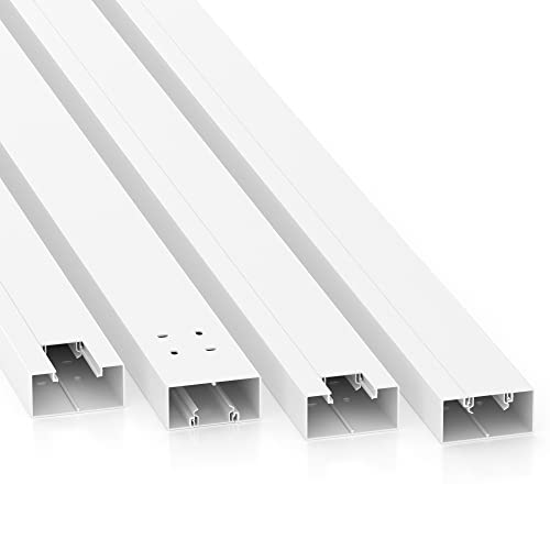 SCOS Smartcosat SCOSKK187 16 m Brüstungskanal (L x B x H 2000 x 100 x 50 mm, PVC, Kabelleiste, Schraubbar) weiß von SCOS Smartcosat