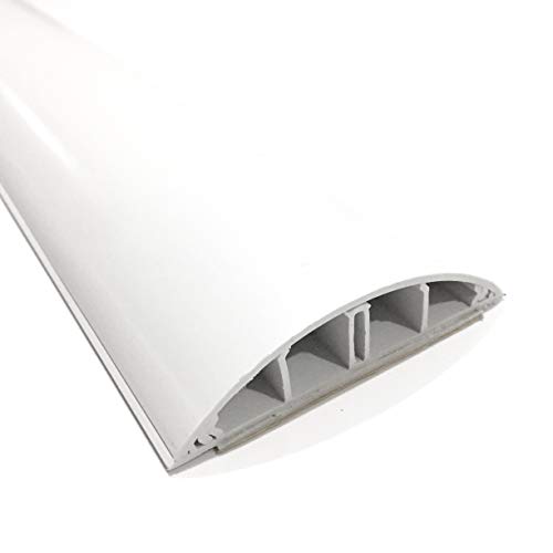 SCOS Smartcosat SCOSKK269 10 m Habrund Kabelkanal (L x B x H 2000 x 90 x 20 mm, PVC, Fußboden, Kanal, Selbstklebend) weiß von SCOS Smartcosat