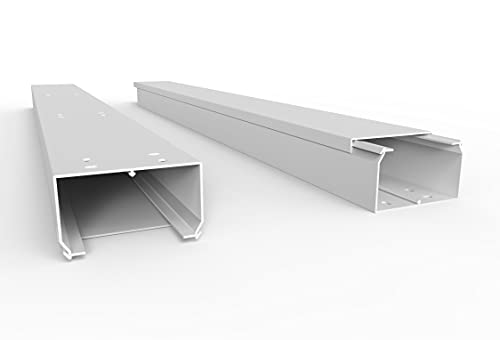 SCOS Smartcosat SCOSKK30 2 m Kabelkanal (L x B x H 2000 x 100 x 60 mm, PVC, Kabelleiste, Schraubbar) weiß von SCOS Smartcosat