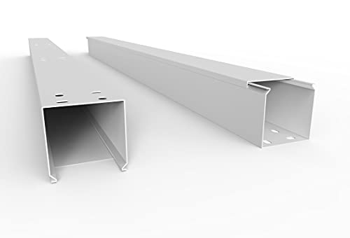 SCOS Smartcosat SCOSKK57 10 m Kabelkanal (L x B x H 2000 x 60 x 60 mm, PVC, Kabelleiste, Schraubbar) weiß von SCOS Smartcosat