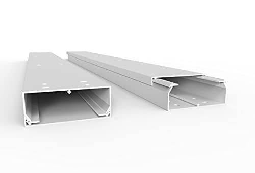 SCOS Smartcosat SCOSKK60 10 m Kabelkanal (L x B x H 2000 x 100 x 40 mm, PVC, Kabelleiste, Schraubbar) weiß von SCOS Smartcosat