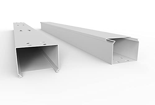 SCOS Smartcosat SCOSKK90 20 m Kabelkanal (L x B x H 2000 x 80 x 60 mm, PVC, Kabelleiste, Schraubbar) weiß von SCOS Smartcosat
