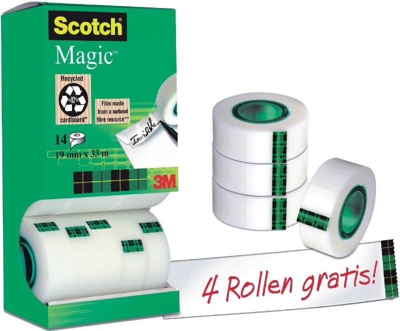 SCOTCH Klebeband Klebeband 19x33m unsichtbar VE=14 Rollen. von SCOTCH