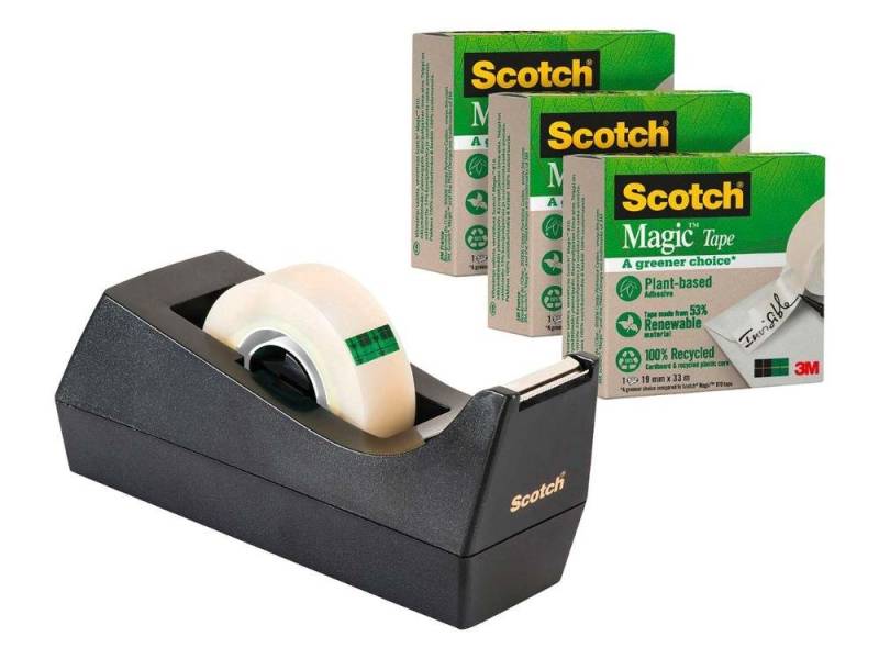 SCOTCH Klebeband Scotch Tischabroller mit Scotch Klebebänder 'A gre (3-St) von SCOTCH