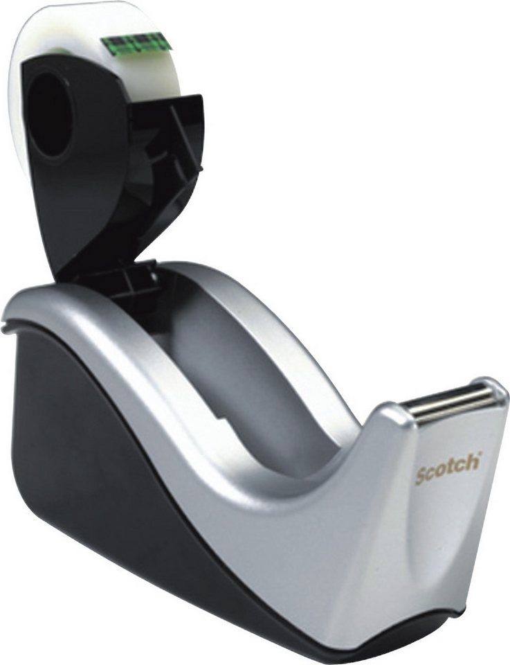 SCOTCH Klebestreifen Klebebandabroller Scotch C60 bis 33mx19mm silber/schwarz. von SCOTCH