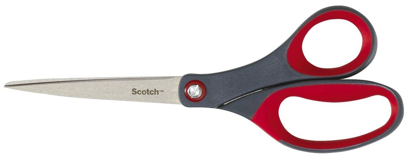 SCOTCH Universalschere Scotch Papierschere 1448 grau-rot 20,0 cm von SCOTCH