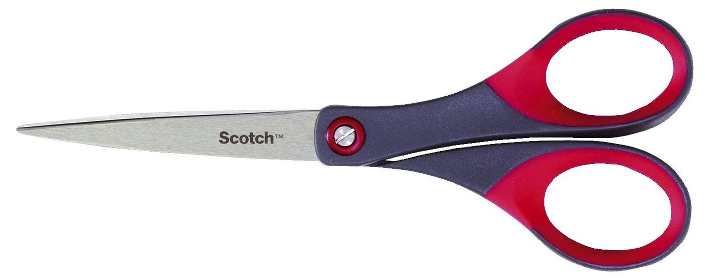 SCOTCH Universalschere Scotch Schere 1447 grau-rot 18,0 cm von SCOTCH