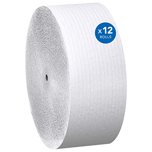 Scott Essential Jumbo Roll JR. Coreless Toilettenpapier (07005), 1-lagig, weiß, 12 Rollen/Etui, 2.300' / Rolle von SCOTT PROFESSIONAL
