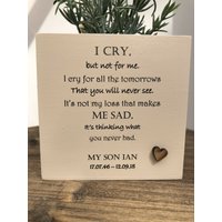 Erinnerungs Sohn Oder Tochter Blume/Pflanzentopf Personalisierte Trauer in Erinnerung An Einen Geliebten Menschen ~ Sohn Verlust Eines Kindes von SCPLTD