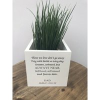 Gedenk-Dam-Verlust-Blume/Pflanzentopf Personalisierter Trauerfall in Erinnerung An Einen Geliebten Menschen ~ Mama Papa Nana Ehemann Ehefrau von SCPLTD