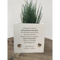 Memorial Grandad Verlust Blume/Pflanze Topf Personalisierte Bereavement in Erinnerung An Einen Geliebten Menschen - Mama Papa Nana Husband Tochter von SCPLTD