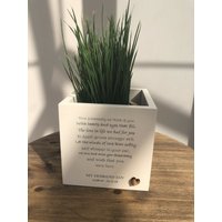 Memorial Husband Verlust Blume/Pflanze Topf Personalisierte Bereavement in Erinnerung An Einen Geliebten , Mama Papa Nana Grandad Tochter Sohn Oder von SCPLTD