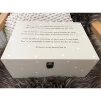 Personalisierte Sehr Große Erinnerungsbox ~ in Erinnerung An Papa Oder Ehemann Frau/Tochter Sohn Mama Jeder Name Trauer Verlust von SCPLTD
