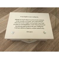 Personalisiertes Geschenk Für Eine Tochter An Ihrem Hochzeitstag Von Mutter Der Braut ~ Hochzeitsgeschenk Mama Schmuck Besondere Andenken Box von SCPLTD