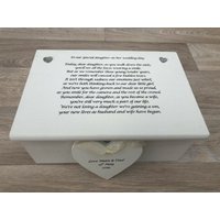 Personalisiertes Geschenk Für Eine Tochter An Ihrem Hochzeitstag Von Mutter & Vater Der Braut ~ Mum Schmuck Spezielle Erinnerungsbox von SCPLTD