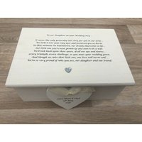 Personalisiertes Geschenk Für Eine Tochter An Ihrem Hochzeitstag Von Mutter & Vater Der Braut ~ Mum Schmuck Spezielle Erinnerungsbox von SCPLTD
