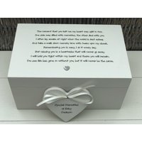 Shabby Chic Personalisierte Erinnerungsbox ~ Erinnerung An Baby/Kind Verlust Von Sohn Oder Tochter Jeder Name Fehlgeburt Trauer Trauer von SCPLTD