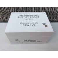 Shabby Chic Personalisiertes Geschenk in Erinnerung An Einen Geliebten Menschen Tochter ~ Verlust Von Baby Kind Sohn Irgendein Name .. Memory Box von SCPLTD