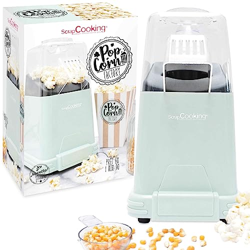 ScrapCooking - Popcornmaschine - Popcorn Maschinen Ohne Öl - Fertig in 1-2 Minuten - Popcorn Maker mit Zucker – Retro-Design Geburstag Geschenk, Wassergrün - 3898 von ScrapCooking