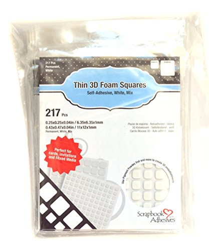 Scrapbook Adhesives by 3L 3D Adhesive Foam Squares, Sonstige, White, 0.08 x 1.89 x 3.11 cm von Scrapbook Adhesives