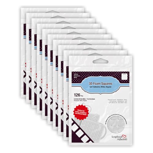Scrapbook Adhesives by 3L 3D Adhesive Foam Squares, Sonstige, White, 0.08 x 1.89 x 2.56 cm von Scrapbook Adhesives