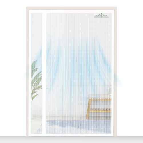 SCREEN DOOR Fliegengitter Tür 120x220cm | Umkehrbare Fliegengitter Balkontür mit Links/Rechts-Öffnung, Einfacher Zugang, Insektenschutz – Weiß SCREEN DOOR Fliegengitter Tür 120x220cm | Umkehrbare Fliegengitter Balkontür mit Links/Rechts-Öffnung, Einfacher Zugang, Insektenschutz – Weiß von SCREEN DOOR