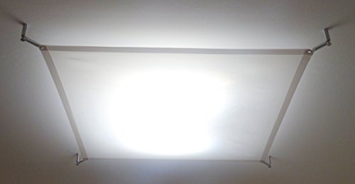 SCREENBASE LED STUDIO-LICHTSEGEL 60x60 cm. TEXTILES DECKENSEGEL LED-LAMPE DECKENLEUCHTE, TEXTILE LED LIGHT PANEL LED LAMP (NO Hardwareset incl.) von SCREENBASE