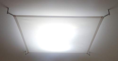 SCREENBASE TEXTILES LED LICHTSEGEL 12 W LED STUDIO PANEL DECKENLAMPE, TEXTILE LIGHT PANEL inkl. Hardwareset (Grösse 140/140 cm) von SCREENBASE