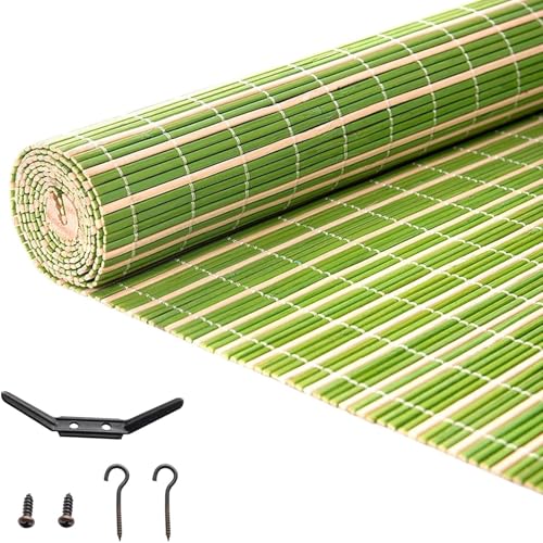 Natürliche Bambus Rollo, Sonnenschutz und Sichtschutz Rollo Seitenzug Rollo, Jalousien Bambusrollo, Sichtschutz Raffrollo Jalousie aussen Sonnenschutz verdunkelungsrollo, Anpassbar von SCREENKART
