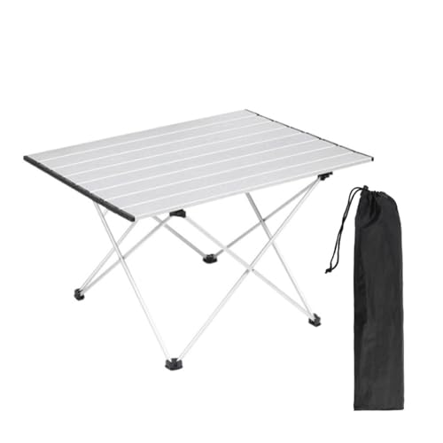 SCREENKART Tragbarer Campingtisch, Leichter Klapptisch mit Aluminium-Tischplatte und Tragetasche, einfach zu tragen, Klapptisch Campingtische Kleiner, Tragbarer Outdoor Strandtisch von SCREENKART