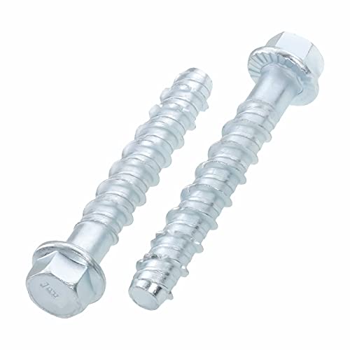 Betonschrauben verzinkt Option 1 Sechskantkopf 8 x 60 mm - 50 Stück von SCREW REBEL