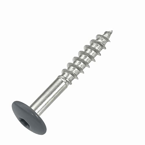 Fassadenschrauben 4,8 x 32 mm - RAL 7012, Basaltgrau TX20-500 Stück Edelstahl A4 von SCREW REBEL