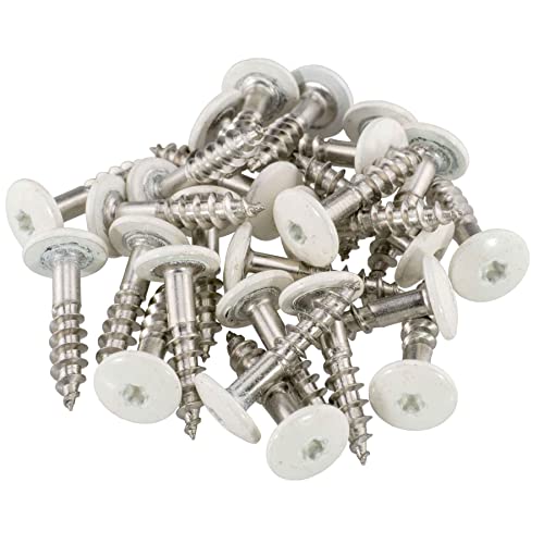 Fassadenschrauben 5,5 x 25 mm - RAL 9010 - Reinweiß TX20-500 Stück Edelstahl A4 von SCREW REBEL