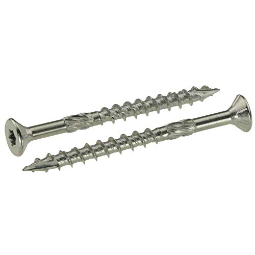 Holzbauschrauben Edelstahl C1-5,0 x 90 mm, Senkkopf - 200 Stück, TX25 mit Zulassung (ETA) von SCREW REBEL