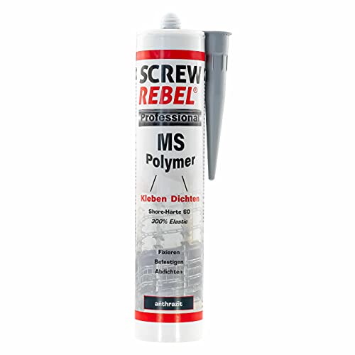 SCREW REBEL® MS Polymer Dicht-/ Klebstoff 290ml Kartusche Antharzit - MSP Kleber von SCREW REBEL