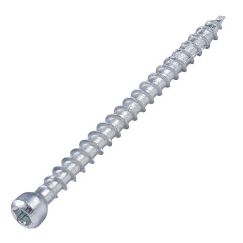 SCREW REBEL Konstruktionsschrauben mit Zylinderkopf, Vollgewinde 6x260 mm - 100 Stück Holzbauschrauben verzinkt mit TX 30 Antrieb - Sparrenschraube, Holzverbinderschraube von SCREW REBEL