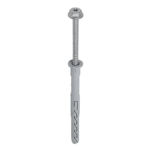 SCREW REBEL Rahmendübel mit Sechskantschraube 10,0 x 80 mm - 50 Stück, hell verzinkt, ETA-Zulassung mit Nylondübel - TX40, SW13 von SCREW REBEL