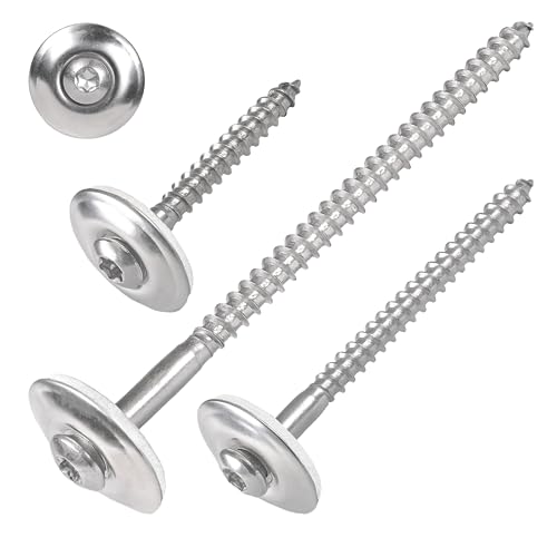 SCREW REBEL Spenglerschrauben 4,5 x 35 mm - Edelstahl A2 mit EPDM-Dichtscheibe Ø20mm - TX20, 100 Stück von SCREW REBEL