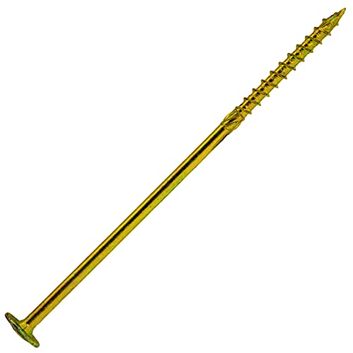 SCREW REBEL Tellerkopfschrauben 10 x 240 mm, EU-Zulassung, 25 Stück, gelb verzinkt von SCREW REBEL