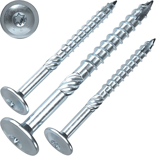 SCREW REBEL Tellerkopfschrauben 10 x 240 mm, EU-Zulassung, 25 Stück, hell verzinkt von SCREW REBEL