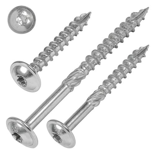 SCREW REBEL Tellerkopfschrauben 6,0 x 30 Edelstahl gehärtet, 100 Stück mit ETA Zulassung, TX30, martensitisch, Vollgewinde von SCREW REBEL