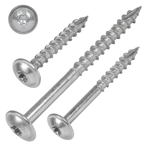 SCREW REBEL Tellerkopfschrauben 8,0 x 100 Edelstahl A2 rostfrei 100 Stück mit ETA Zulassung, TX40 -Photovoltaik Schraube, Holzbauschraube von SCREW REBEL