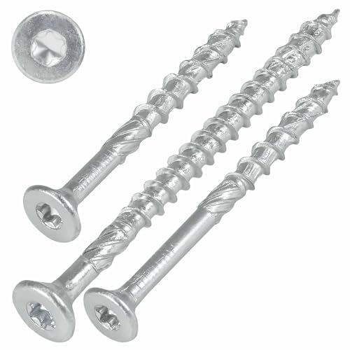 SCREW REBEL Holzschrauben 5,0 x 100 mm, 200 Stück, hell verzinkt - Universalschraube mit Doppelspiralgewinde, Spanplattenschraube mit TX25 Antrieb und ETA Zulassung von SCREW REBEL