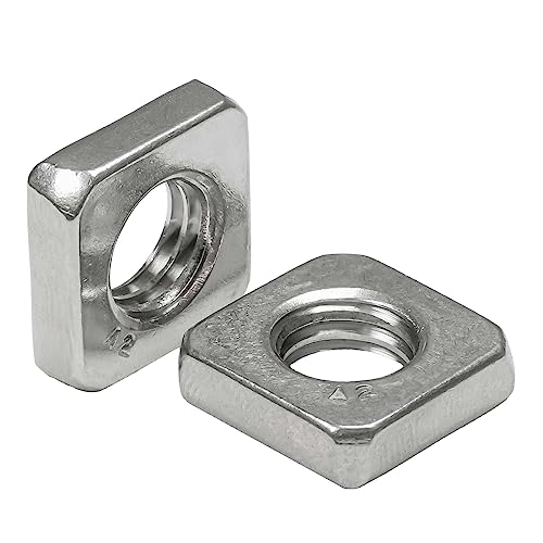 SCREW REBEL Vierkantmutter flach aus Edelstahl A2, DIN 562 – M6, 200 Stück, Einlegmutter niedrige Form von SCREW REBEL
