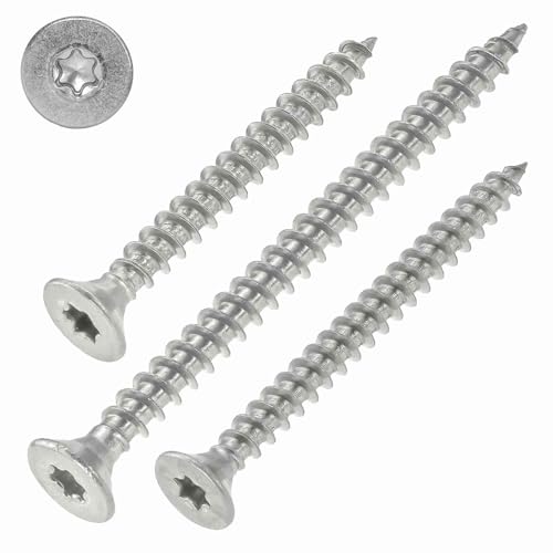 Spanplattenschrauben 4,5x45 mm, Vollgewinde Edelstahl A2 mit ETA Zulassung, TX20, 200 Stück von SCREW REBEL