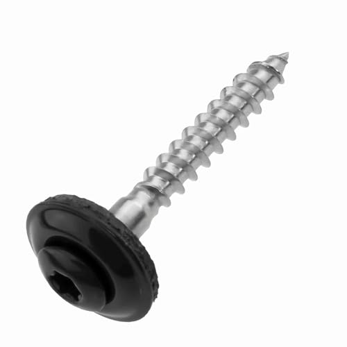Spenglerschrauben Edelstahl A2 mit EPDM-Dichtscheibe 15 mm - 4,5 x 60 mm - anthrazit RAL 7016 TX20, 25 Stück von SCREW REBEL