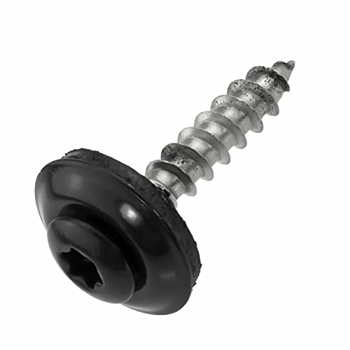 SCREW REBEL Sprenglerschrauben, 4,5 x 20 mm, Edelstahl A2, selbstschneidend mit EPDM-Dichtscheibe, rostfrei für Trapezblech, Wellblech, Dach, Fassade, 100 Stück von SCREW REBEL